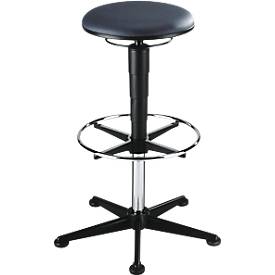 Drehhocker 9469, mit Gleiter und Fußring, Kunstleder