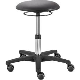 Drehhocker TEC basic IS 1989, höhenverstellbar, ergonomischer Polster-Sitz, platingrau