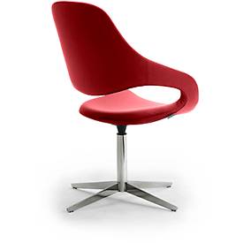 Drehsessel SAMBA, belastbar bis 200 kg, Hochlehner, rot