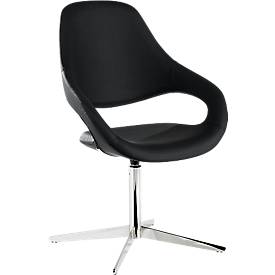 Drehsessel SAMBA, belastbar bis 200 kg, Hochlehner, schwarz