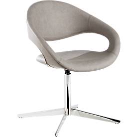 Drehsessel SAMBA, belastbar bis 200 kg, Sessel, grau