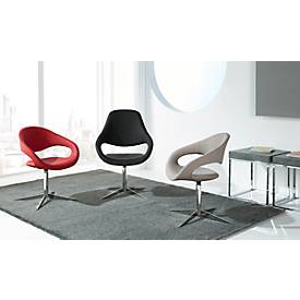 Drehsessel SAMBA, belastbar bis 200 kg, Sessel, rot