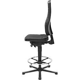 Drehstuhl All-in-One 9641, mit Gleiter und Aufstiegshilfe, PU-Schaumpolster, schwarz