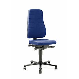 Drehstuhl All-in-One 9643, Stoffpolster, blau