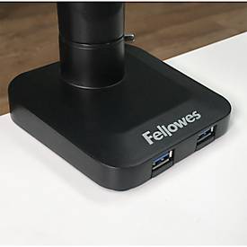 Dreifach Monitorarm Fellowes Platinum, bis 27' Breite, VESA, dreh-/schwenk-/neigbar, höhen- & tiefenverstellbar, schwarz