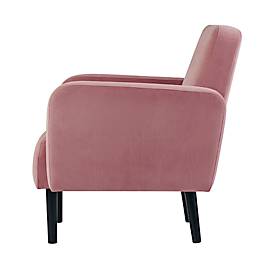 Dreisitzer Sofa meet by Paperflow LISBOA, Samtbezug pink, Fußgestell schwarz, B 1760 x T 815 x H 830 mm