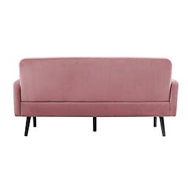 Dreisitzer Sofa meet by Paperflow LISBOA, Samtbezug pink, Fußgestell schwarz, B 1760 x T 815 x H 830 mm