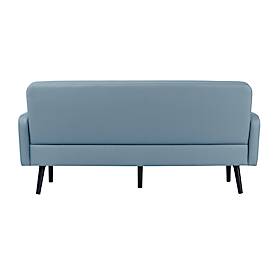 Dreisitzer Sofa meet by Paperflow LISBOA, Stoffbezug blau, Fußgestell schwarz, B 1590 x T 550 x H 430 mm