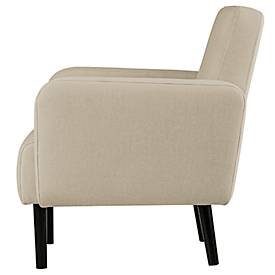 Dreisitzer Sofa meet by Paperflow LISBOA, Stoffbezug elfenbeinfarben, Fußgestell schwarz, B 1760 x T 815 x H 830 mm