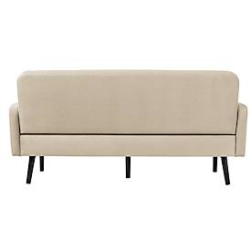 Dreisitzer Sofa meet by Paperflow LISBOA, Stoffbezug elfenbeinfarben, Fußgestell schwarz, B 1760 x T 815 x H 830 mm