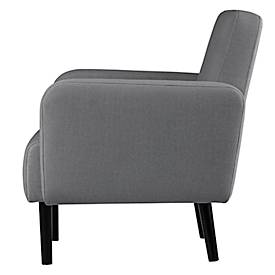 Dreisitzer Sofa meet by Paperflow LISBOA, Stoffbezug grau, Fußgestell schwarz, B 1760 x T 815 x H 830 mm