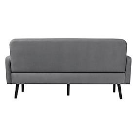 Dreisitzer Sofa meet by Paperflow LISBOA, Stoffbezug grau, Fußgestell schwarz, B 1760 x T 815 x H 830 mm