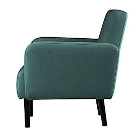 Dreisitzer Sofa meet by Paperflow LISBOA, Stoffbezug grün, Fußgestell schwarz, B 1590 x T 550 x H 430 mm