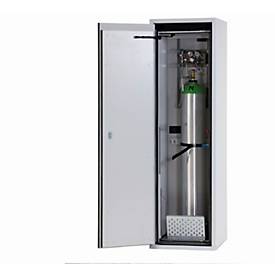 Druckgasflaschenschrank G-ULTIMATE-90 Komfort, Flügeltür Anschlag links, 2x 10 l oder 1x 50 l Flaschen, B 598 x T 615 x H 2050 mm