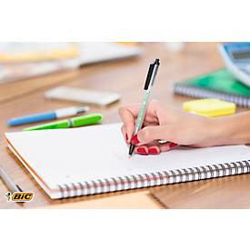 Druckkugelschreiber BIC® ECOlutions® Clic Stic, 0,4 mm, recycelt, schwarz, 50 Stück