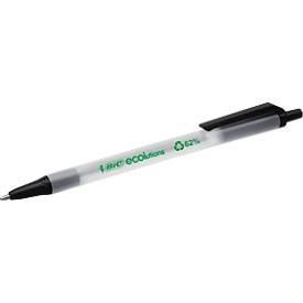 Druckkugelschreiber BIC® ECOlutions® Clic Stic, 0,4 mm, recycelt, schwarz, 50 Stück