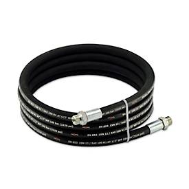 Druckschlauch für Schmierstoffpumpen CEMO Viscomat 200/2, Visco-Flowmat und Viscoair, 6 m, ½' AG, Überwurfmutter und Doppelnippel ½'