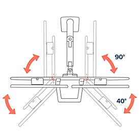 Dual-Monitorarm Ergotron HX, bis 32 Zoll je Arm, höhen-/tiefenverstellbar, Neigungsfunktion, VESA, matt-schwarz