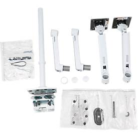 Dual Monitorarm Ergotron LX 45-509-216, für 2 Monitore bis 40', bis 20 kg, höhenverstellbar, neig-, dreh- & schwenkbar, Aluminium & Stahl, weiß