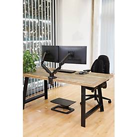 Dual Monitorarm Fellowes Eppa™, bis 39' Gesamtbreite, VESA, dreh-/schwenk-/neig-/höhenverstellbar, schwarz