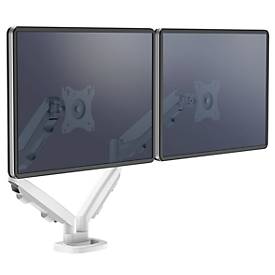 Dual Monitorarm Fellowes Eppa™, bis 39" Gesamtbreite, VESA, dreh-/schwenk-/neig-/höhenverstellbar, weiß