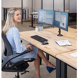 Dual Monitorarm Fellowes Reflex, bis 32' Breite, VESA, dreh-/schwenk-/neigbar, höhen- & tiefenverstellbar, schwarz