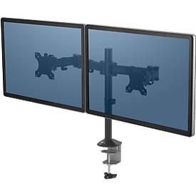 Dual Monitorarm Fellowes Reflex, bis 32' Breite, VESA, dreh-/schwenk-/neigbar, höhen- & tiefenverstellbar, schwarz
