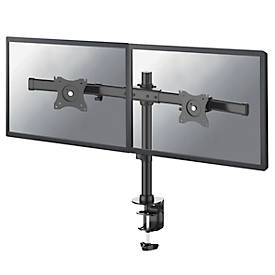 Dual-Monitorarm NewStar FPMA-DCB100DBLACK, bis 27“, neig-/dreh-/schwenkbar, höhenverstellbar