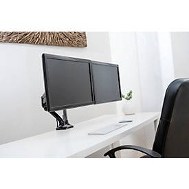 Dual-Monitorarm Vantage Office, bis 27 Zoll je Arm, je Arm 2-9 kg, höhen-/tiefenverstellbar, Neigungsfunktion, VESA, schwarz