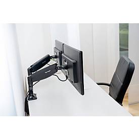 Dual-Monitorarm Vantage Office, bis 27 Zoll je Arm, je Arm 2-9 kg, höhen-/tiefenverstellbar, Neigungsfunktion, VESA, schwarz