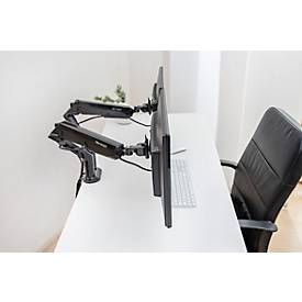 Dual-Monitorarm Vantage Premium, bis 36 Zoll je Arm, bis 2-9 kg je Monitor, höhen-/tiefenverstellbar, Neigungsfunktion, VESA, schwarz