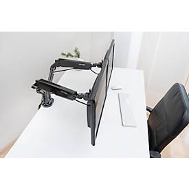 Dual-Monitorarm Vantage Premium, bis 36 Zoll je Arm, bis 2-9 kg je Monitor, höhen-/tiefenverstellbar, Neigungsfunktion, VESA, schwarz