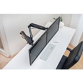 Dual-Monitorarm Vantage Premium, bis 36 Zoll je Arm, bis 2-9 kg je Monitor, höhen-/tiefenverstellbar, Neigungsfunktion, VESA, schwarz
