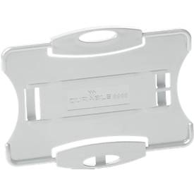 Durable Ausweishalter Eco, für 1 Karte, 10 Stück, Hoch - oder Querformat, B 54 x H 87 mm, recycelter Kunststoff, grau