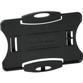 Durable Ausweishalter Eco, für 1 Karte, 10 Stück, Hoch - oder Querformat, B 54 x H 87 mm, recycelter Kunststoff, schwarz