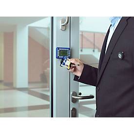 Durable Ausweishalter Eco, für 1 Karte, 10 Stück, Hoch - oder Querformat, B 54 x H 87 mm, recycelter Kunststoff, schwarz