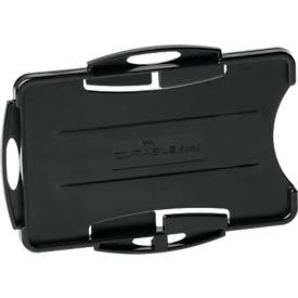 Durable Ausweishalter Eco, für 2 Karte, 10 Stück, Hoch - oder Querformat, B 54 x H 87 mm, recycelter Kunststoff, schwarz