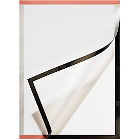 Durable Inforahmen DURAFRAME® Poster, A1 Hoch-/Querformat, für 2 Poster, selbstklebend, aufklappbarer Magnetrahmen, B 639 x T 28 x H 886 mm, PET, silber