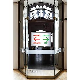 Durable Inforahmen DURAFRAME® Poster, Hoch-/Querformat, für 2 Poster, selbstklebend, aufklappbarer Magnetrahmen, B 545 x T 28 x H 745 mm, PET, silber