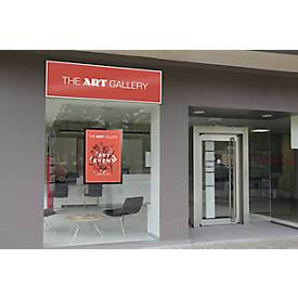 Durable Inforahmen DURAFRAME® Poster, Hoch-/Querformat, für 2 Poster, selbstklebend, aufklappbarer Magnetrahmen, B 745 x T 28 x H 1045 mm, PET, schwarz