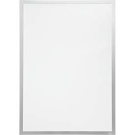 Durable Inforahmen DURAFRAME® Poster, Hoch-/Querformat, für 2 Poster, selbstklebend, aufklappbarer Magnetrahmen, B 745 x T 28 x H 1045 mm, PET, silber