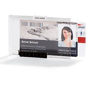 Image of Durable Kartenhalter Pushbox Duo, Kunststoff, für bis zu 2 Karten pro Kammer, 10 St.