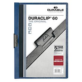 DURABLE Klemmmappen DURACLIP, DIN A4, Kunststoff, mit Clip, dunkelblau