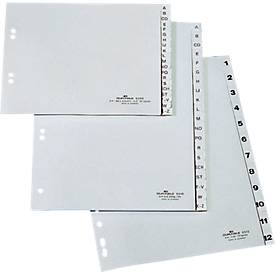 Durable Kunststoffregister, Zahlen-Register, diverse Ausführungen, einzeln