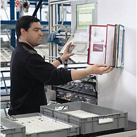 DURABLE Metall-Wandhalter, farbig sortiert, mit 10 Sichttafeln