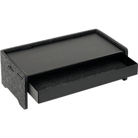 Durable Monitorständer EFFECT, 3-stufig, 60 % PET-Filz, bis 10 kg, Kabelauslässe, anthrazit