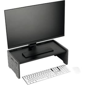 Durable Monitorständer EFFECT, 3-stufig, 60 % PET-Filz, bis 10 kg, Kabelauslässe, anthrazit