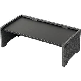 Durable Monitorständer EFFECT, 3-stufig, 60 % PET-Filz, bis 10 kg, Kabelauslässe, anthrazit