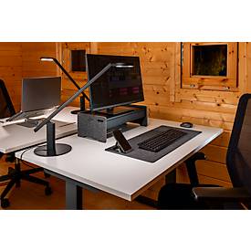 Durable Monitorständer EFFECT, 3-stufig, 60 % PET-Filz, bis 10 kg, Kabelauslässe, anthrazit