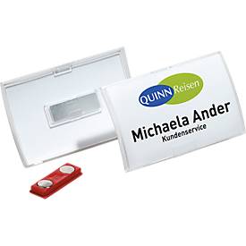 Durable Namensschilder Click Fold, mit Magnet, 54 x 90 mm, 10 Stück